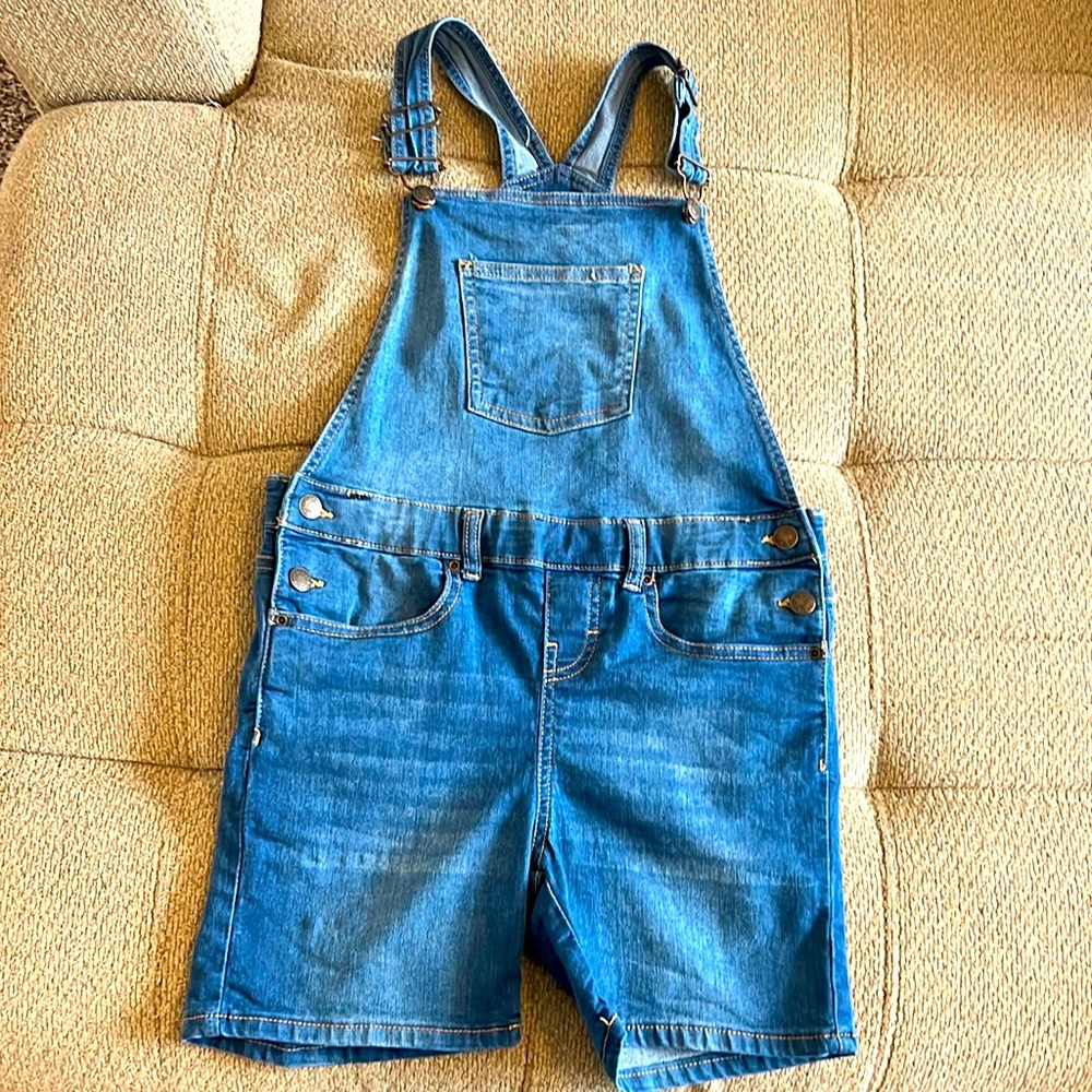 BCBG Girl's Denim Short Overalls Jumpsuit Summer Fashion Size 10